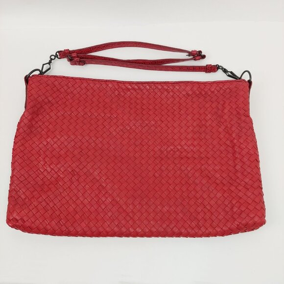 SOLD Bottega Veneta Red Intrecciato Woven Nappa Torchon Oversized Hobo Bag - Picture 3 of 16